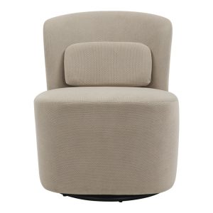350 000020 4 Swish rotating armchair pakoworld boucle fabric in beige shade 63x76x76.5cmIndoor furniture > Living room armchairs
