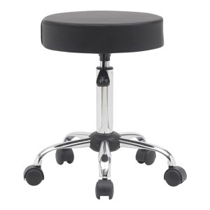 360 000011 2 Office-work stool with wheels Uficio pakoworld pu in black shade 46x42x48-64cmOffice furniture > Labor office chairs
