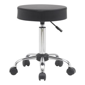 360 000011 3 Office-work stool with wheels Uficio pakoworld pu in black shade 46x42x48-64cmOffice furniture > Labor office chairs