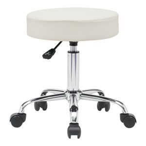 360 000012 Office-work stool with wheels Uficio pakoworld pu in white shade 46x42x48-64cmOffice furniture > Labor office chairs