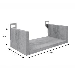 361 000078 2 Wall shelf Derva pakoworld in white color 30x15x10cmIndoor furniture > Wall shelves