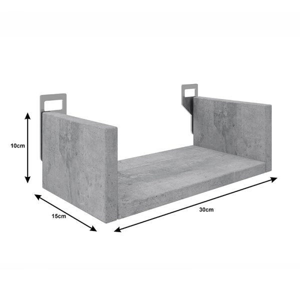361 000078 2 Wall shelf Derva pakoworld in white color 30x15x10cmIndoor furniture > Wall shelves