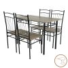 374 000002 Dining table Natali-Noor pakoworld set of 3 pcs MDF white-grey-natural legs 80x80x76cmIndoor furniture > Dinning sets