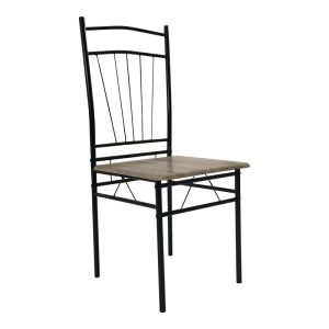374 000002 2 Dining table Roza II pakoworld set of 5 pcs mdf in grey shade with grey metal legs 110x60x74cmIndoor furniture > Dinning sets
