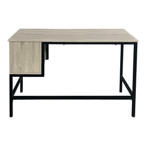 374 000004 2 Ramen pakoworld work desk in sonoma shade with black metal legs 120x48x76cmOffice furniture > Working desk