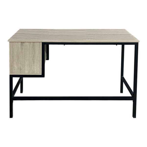 374 000004 2 Ramen pakoworld work desk in sonoma shade with black metal legs 120x48x76cmOffice furniture > Working desk