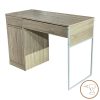 374 000005 Office desk with drawers Lione pakoworld in oak color with black metal legs 90x50x75cmOffice furniture > Working desk