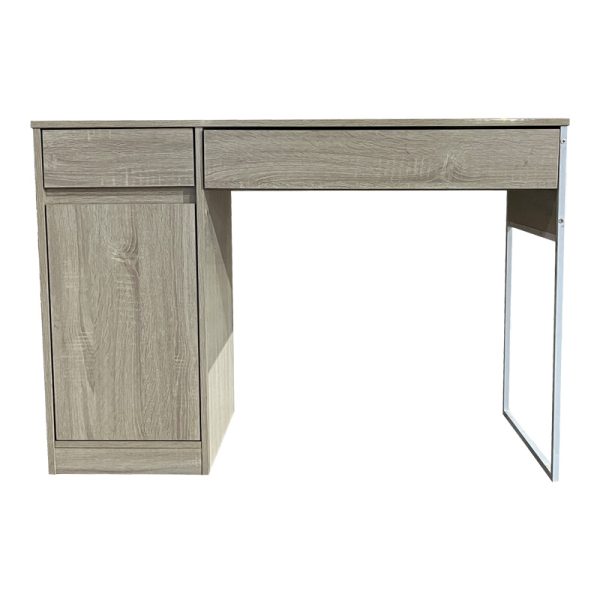 374 000005 2 Kantor pakoworld work desk in natural shade with white metal leg 110x50x76cmOffice furniture > Working desk