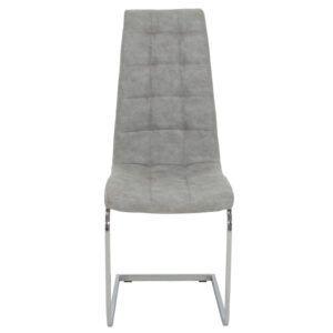 029 000022 2 Chair Darrell Argos The Classic metal chrome with PU light grey antique
