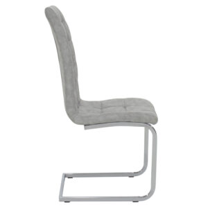 029 000022 3 Chair Darrell Argos The Classic metal chrome with PU light grey antique