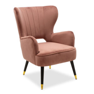 110 000024 Armchair Lark Argos The Classic in rotten apple velvet 65x74x90cm