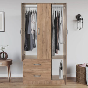 249 000029 1 Wardrobe Zelia Argos The Classic with 2 doors and drawers in oak color 90x42x180cm