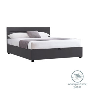 Molito Argos The Classic anthracite velvet bed with storage space 150x200cm