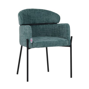 Tolerse Argos The Classic armchair green fabric-leg black metal 58x57x80cm