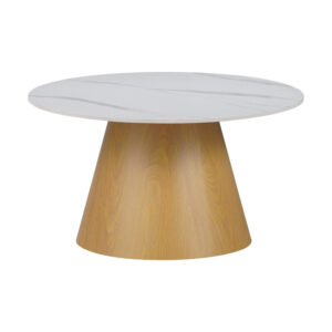 029 000265 1 Coffee table Soleire Argos The Classic white marble sintered stone-metal base D70x41.5cm