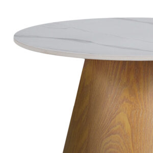 029 000266 2 Side table Soleire Argos The Classic white marble sintered stone-μεταλλική βάση D50x47.5cm