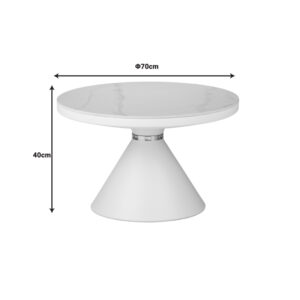 029 000280 3 Coffee table Coozlin Argos The Classic white marble metal D70x40cm