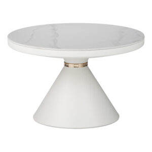 029 000280 Coffee table Coozlin Argos The Classic white marble metal D70x40cm