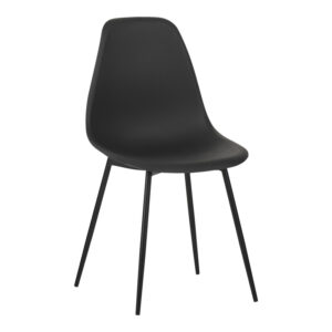 Ballen chair Argos The Classic pp black with black metal legs 41.5x53x84.5cm