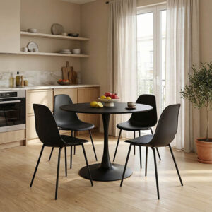 029 000373 1 Balou Argos The Classic table mdf in black D100x73cm