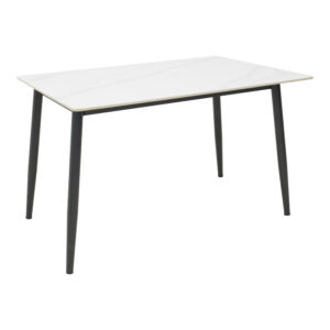 Gustas table Argos The Classic white marble sintered stone-black metal 120x80x76cm