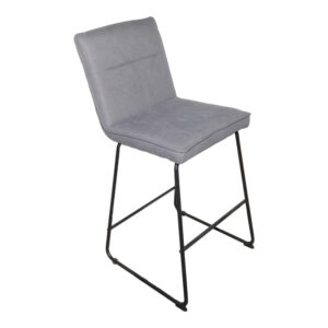 Bar stool Essential Argos The Classic grey fabric-black metal leg 53x64.5x107cm