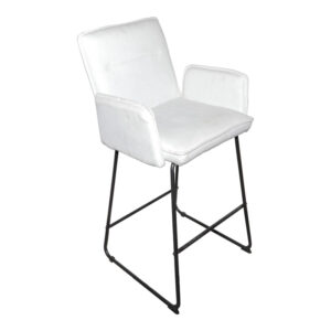 Bar stool Essential Argos The Classic white fabric-black metal leg 57x64.5x107cm
