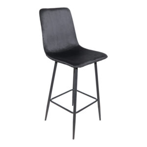 Grato bar-stool Argos The Classic black fabric-black metal leg 43.5x55x114cm