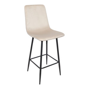 Grato bar-stool Argos The Classic beige fabric-black metal leg 43.5x55x114cm