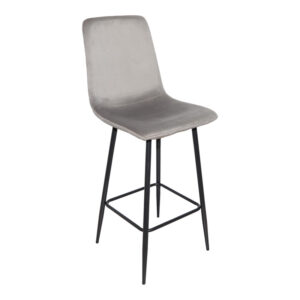 Grato bar-stool Argos The Classic grey fabric-black metal leg 43.5x55x114cm
