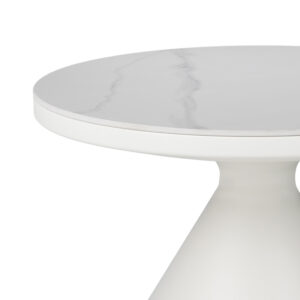 029 000417 1 Coffee table Coozlin Argos The Classic sintered stone white marble metal with white metal D70x40cm