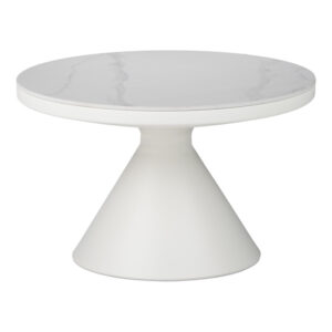 029 000417 Coffee table Coozlin Argos The Classic sintered stone white marble metal with white metal D70x40cm