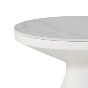 029 000418 2 Side table Coozlin Argos The Classic white marble with white metal