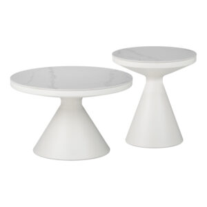 029 000418 Side table Coozlin Argos The Classic white marble with white metal
