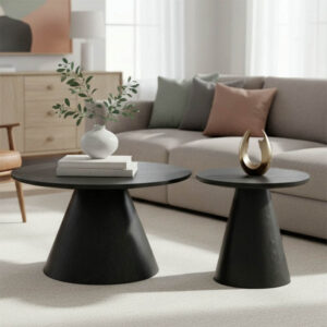 Donda Argos The Classic mdf-metal coffee table set of 2 black