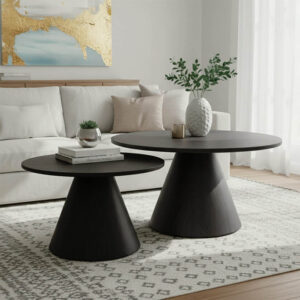 Donda Argos The Classic mdf metal coffee table set of 2 black
