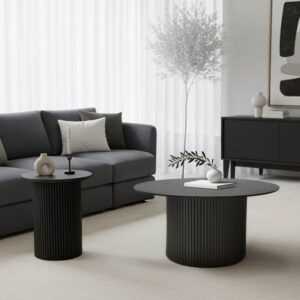 Dovel Argos The Classic mdf-metal coffee table set of 2 black