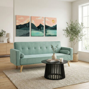 Sofa-bed Success Argos The Classic 3-seater velvet in mint shade 190x80x84cm