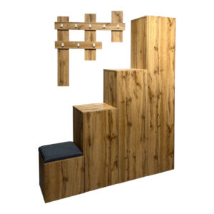 049 000105 1 Nenich Argos The Classic entrance furniture in oak shade 150x37x180cm