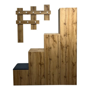 049 000105 2 Nenich Argos The Classic entrance furniture in oak shade 150x37x180cm