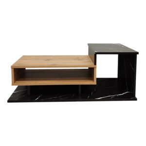 049 000109 2 Coffee table Nuvele Argos The Classic in black marble-sonoma shade 90x50x35cm