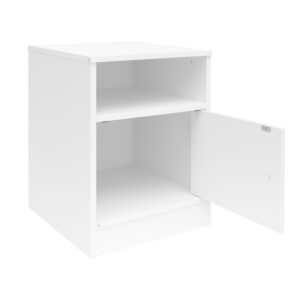 049 000111 1 Foly Argos The Classic bedside table with a cabinet in white 40x40x50cm