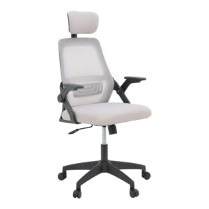 Office chair Peja Argos The Classic fabric mesh grey-beige and black frame 58x60x107-117cm
