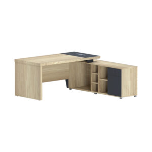 Lotus Argos The Classic professional desk with right corner in natural-anthracite shade 160x160x75cm
