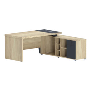 Lotus Argos The Classic professional desk with right corner in natural-anthracite shade 180x180x75cm