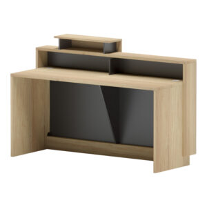 Reception desk Lotus Argos The Classic in natural-antracite color 160x60x105cm
