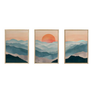071 001571 Canvas painting Poerto Argos The Classic triptych with digital printing 33x2x48cm