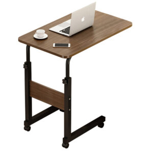 Side table Talf Argos The Classic on wheels in black-walnut color 60x40x62-88cm