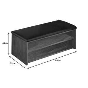 072 000129 2 Shoe cabinet stool Kiana Argos The Classic 6 pairs in walnut color 80x32x44cm