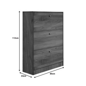 072 000131 2 Warat 3 shoe Cabinet Argos The Classic in walnut color 80x24x112cm